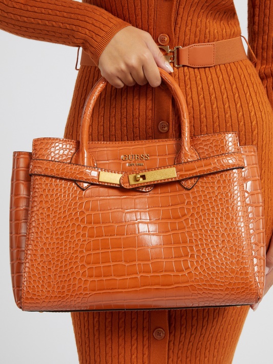 Spėk Ruda Enisa Croc Print Rankinė