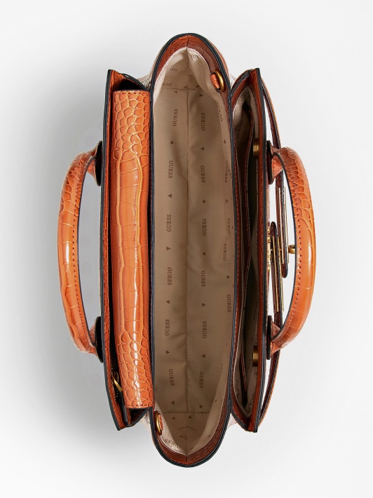 Spėk Ruda Enisa Croc Print Rankinė