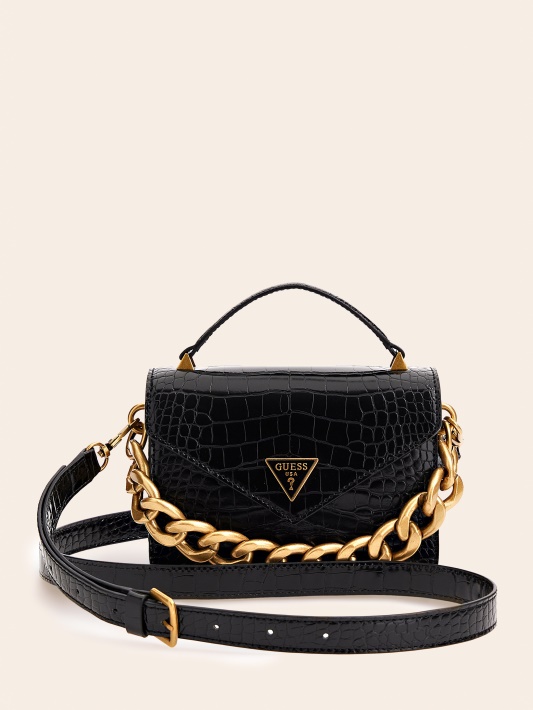 Atspėti Retour Croc Print Mikro Rankinė Juoda