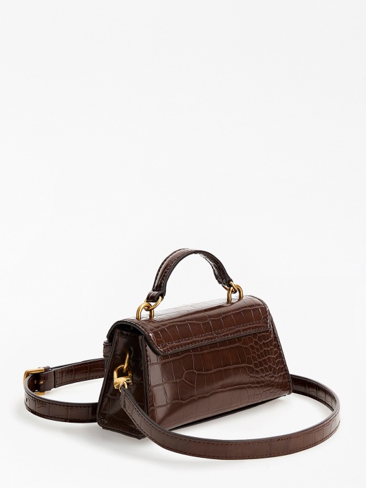 Tullia Croc Print Mikro Rankinė Ruda Spėjimas