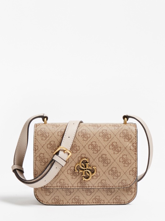 Atspėkite Noelle 4g ​​logotipas Mini Crossbody Rudas