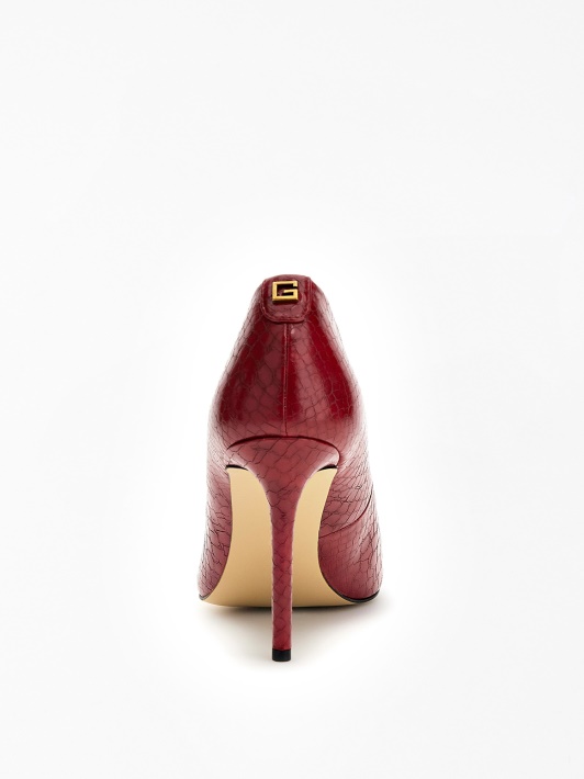 Raudoni Python-print Piera Court Shoes Atspėti