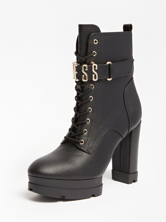 Biola Logotipas žavesys Ankle Boot Guess Juodas