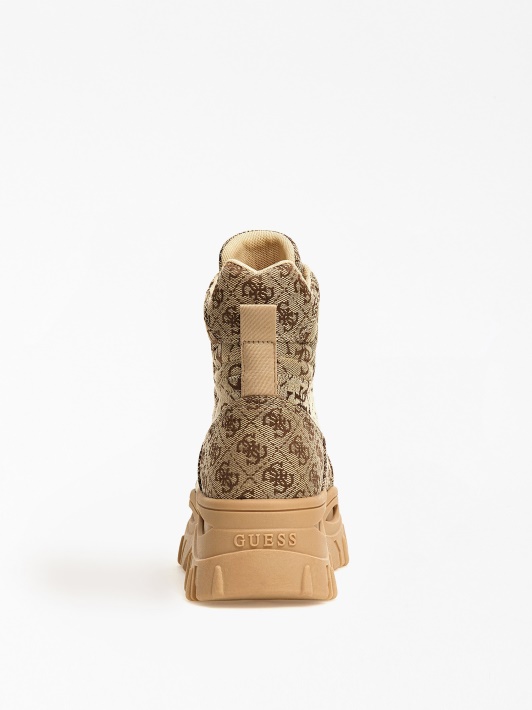 Parduotas 4g Logotipas Ankle Boot Guess Smėlio Spalvos