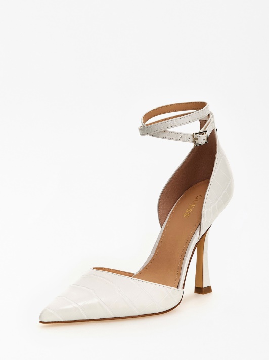 Baltas Guess Sydnie Croc-print Sandalas