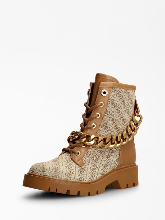 Riplee 4g Logotipas Comat Boot Guess Smėlio Spalvos