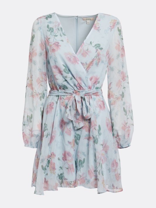 Floral Fantasy Floral Print Trumpas Kombinezonas Spėjimas
