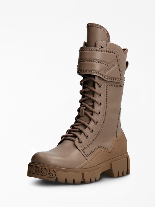 Nancia Stud Combat Boot Grey Multi Spėjimas