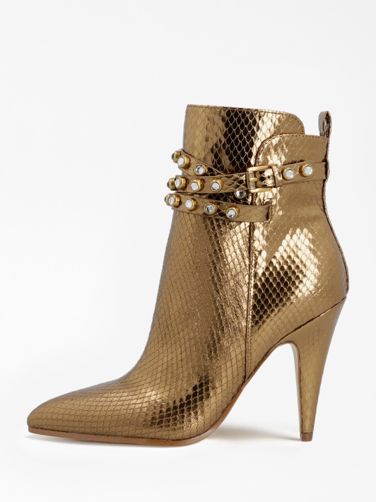 Atspėti Jessia Laminuotas Bootie Bronzos