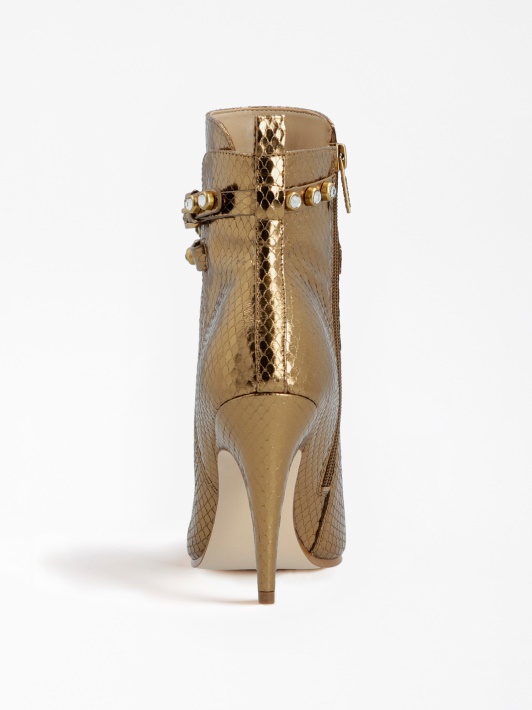Atspėti Jessia Laminuotas Bootie Bronzos