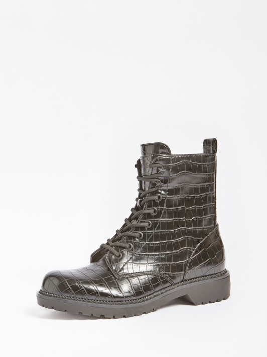 Talisi Croc Print Kovos Batai Spėti Juodi