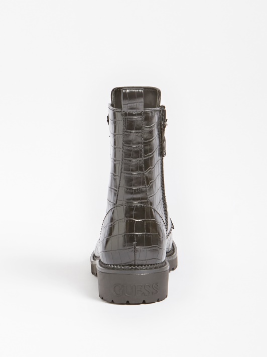 Talisi Croc Print Kovos Batai Spėti Juodi
