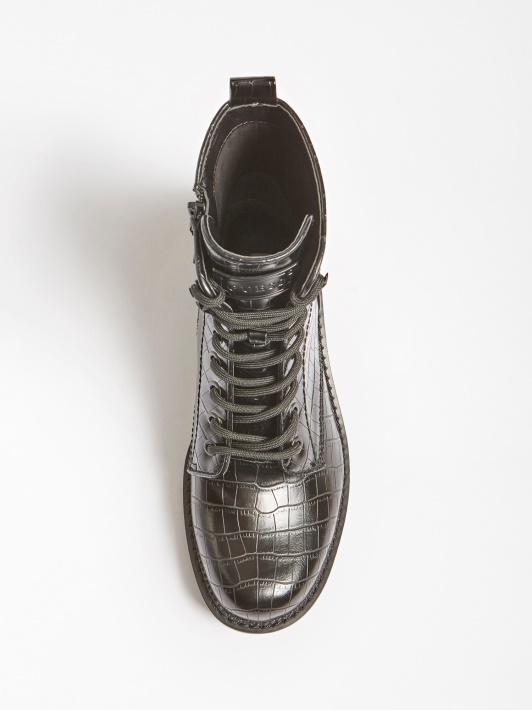Talisi Croc Print Kovos Batai Spėti Juodi