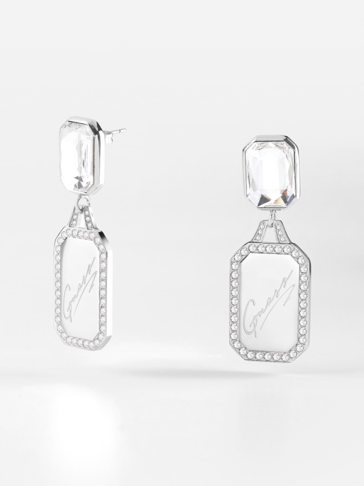 Crystal Tag' Auskarai Sidabriniai Spėjimas