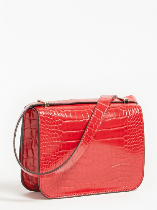 Red Corily Crocodile Crossbody Spėjimas