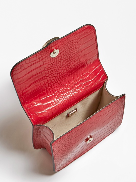 Red Corily Crocodile Crossbody Spėjimas