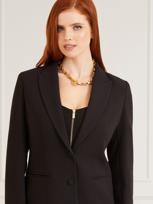Juodas Marciano Slim Fit švarkas Spėlioti