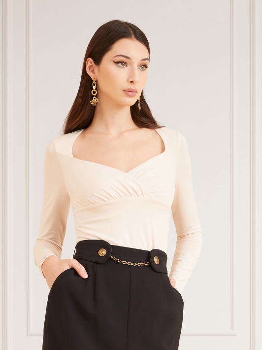 Grietinėlė Atspėti Marciano Draped Viršų
