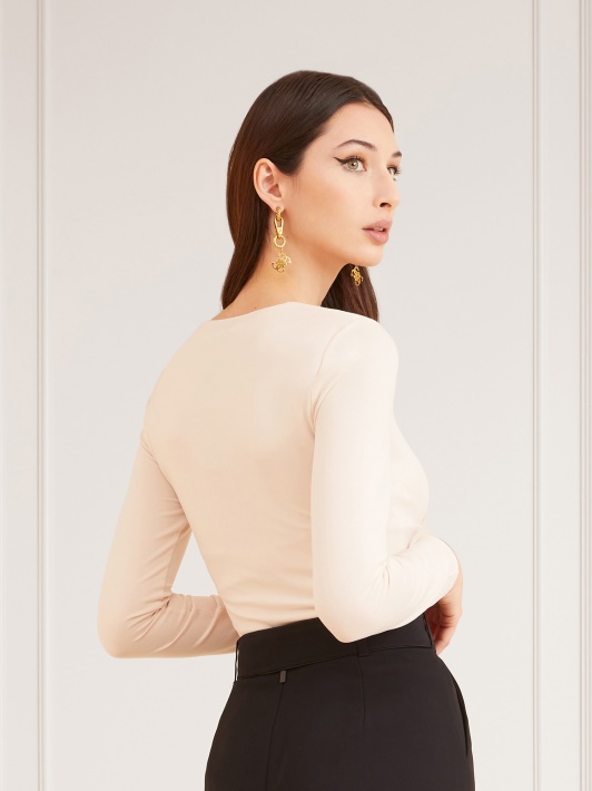 Grietinėlė Atspėti Marciano Draped Viršų