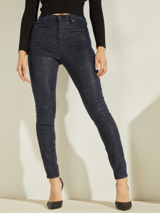 Atspėkite Gyvūno Raštą Skinny Fit Džinsinio Kelnaitės Mėlyna