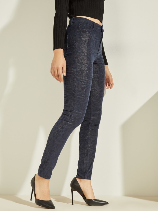 Atspėkite Gyvūno Raštą Skinny Fit Džinsinio Kelnaitės Mėlyna
