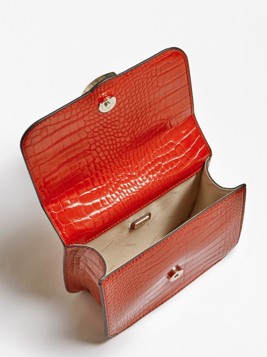 Spėk Nuoširdžiai Crocodile Crossbody Oranžinė