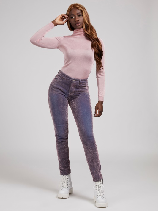 Pulkas Skinny Fit Džinsinio Kelnaitės Spėjimas Violetinė