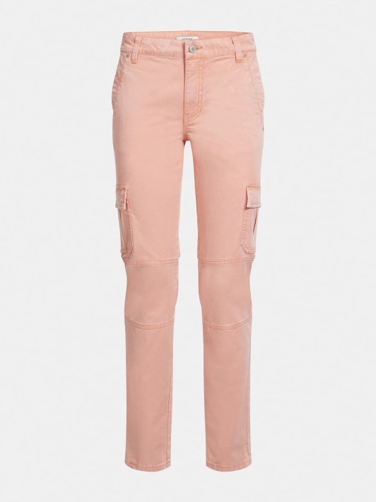 Cargo Skinny Fit Kelnaitės Spėti Oranžinė