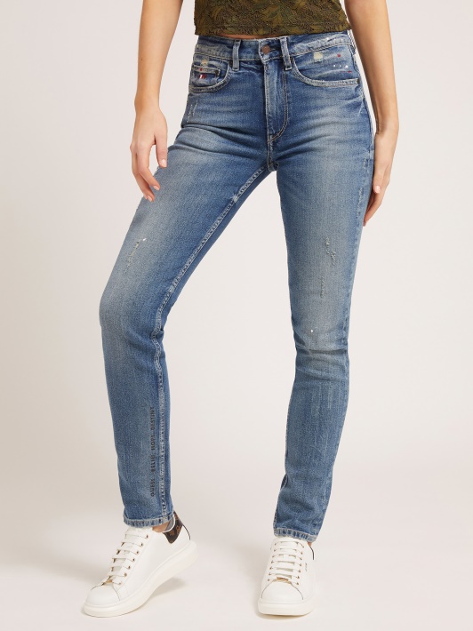 Mėlyna Super Stretch Fit Kelnaitės Spėjimas