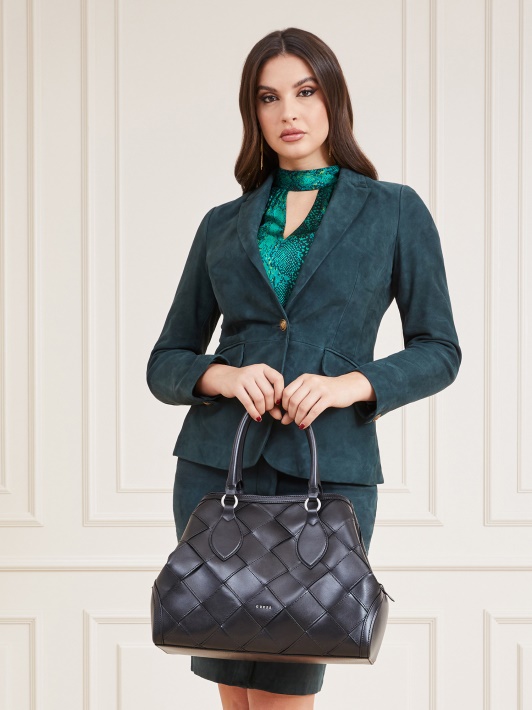 Spėk Juoda Giorgia Luxe Tikros Odos Rankinė