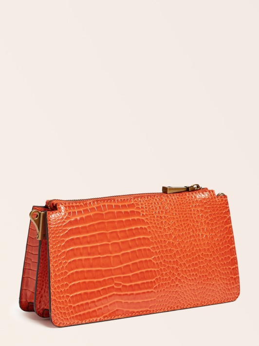 Atspėk, Oranžinės Spalvos Raffie Croc Print Mini Crossbody