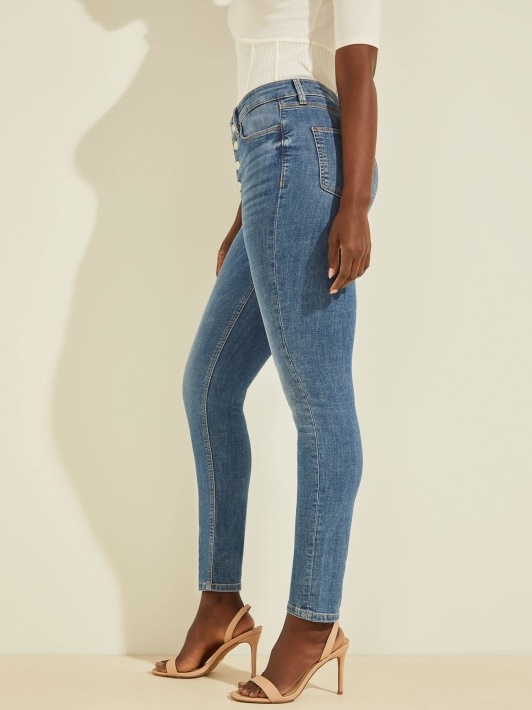 Mėlynos Guess Skinny Fit Džinsinės Kelnės