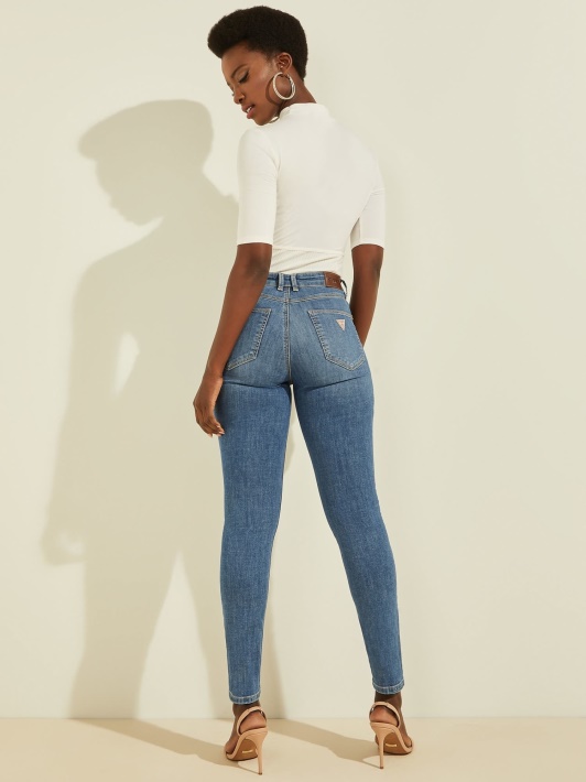 Mėlynos Guess Skinny Fit Džinsinės Kelnės