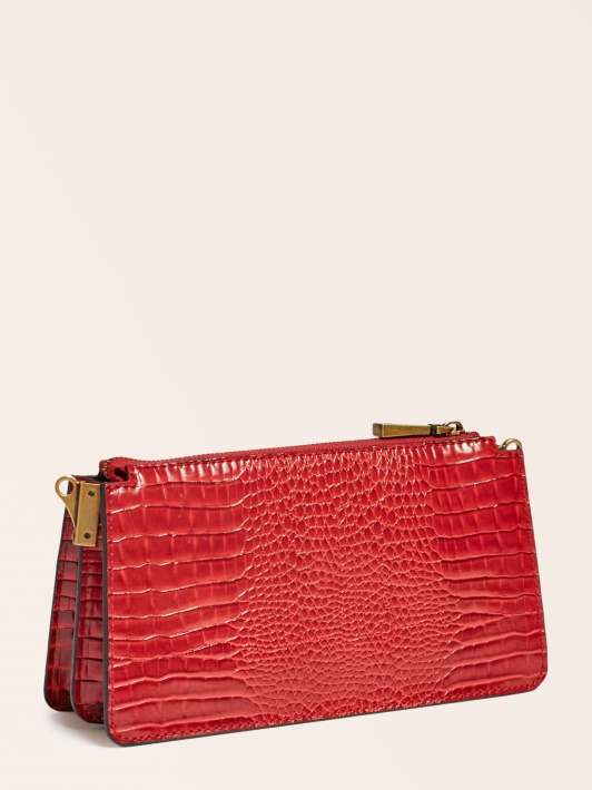 Raffie Croc Print Mini Crossbody Red Spėti