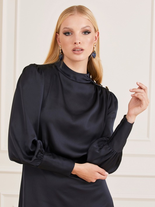 Marciano Satin Suknelė Mėlyna Spėjimas