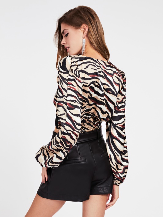 Nėrinių įdėklas Crop Top Atspėti Animalier
