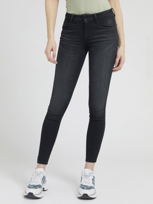 Atsistumti Skinny Fit Džinsinio Kelnaitės Spėjimas Pilka