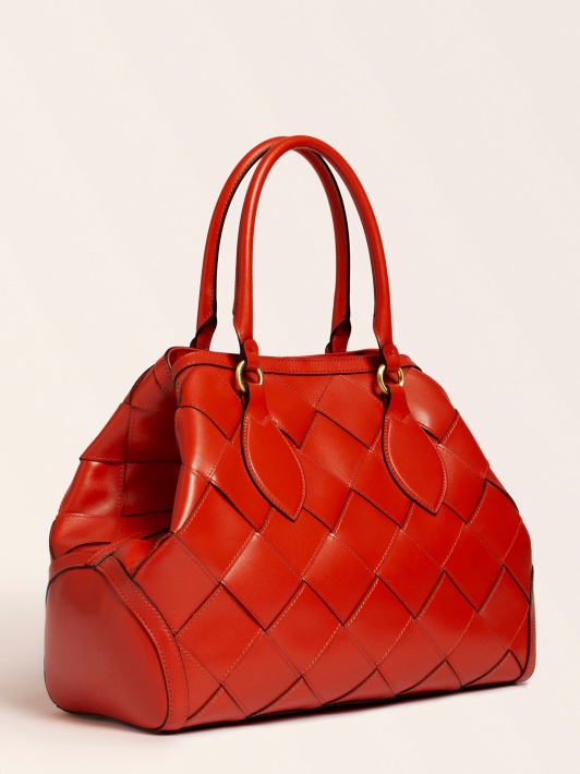 Oranžinė Giorgia Luxe Tikros Odos Rankinė Spėti