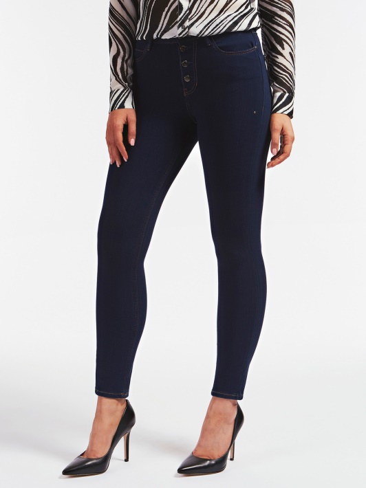 Mėlyna Guess Skinny Fit Džinsinės Kelnės Nauja Tendencija