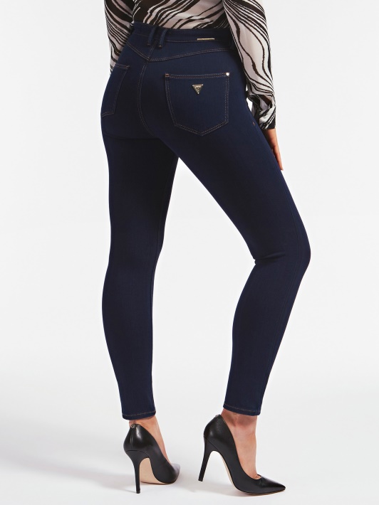 Mėlyna Guess Skinny Fit Džinsinės Kelnės Nauja Tendencija