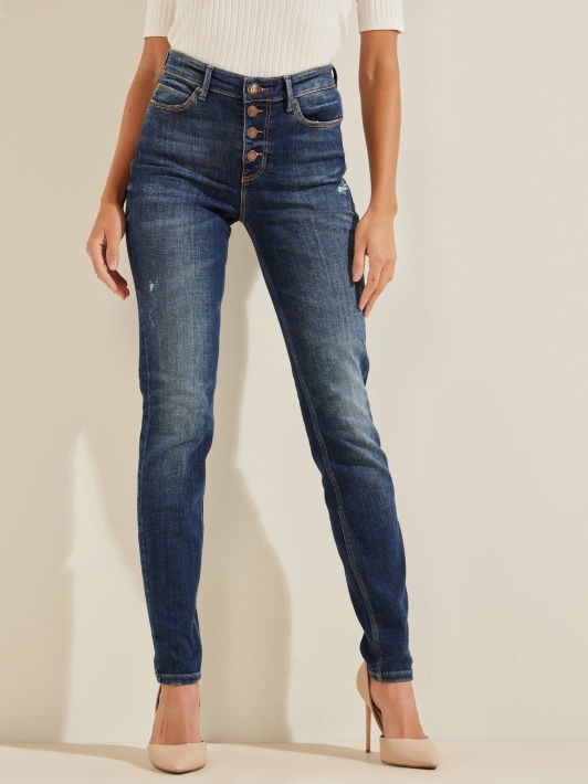 Atspėti, Skinny Fit Džinsinio Kelnaitės Mėlyna