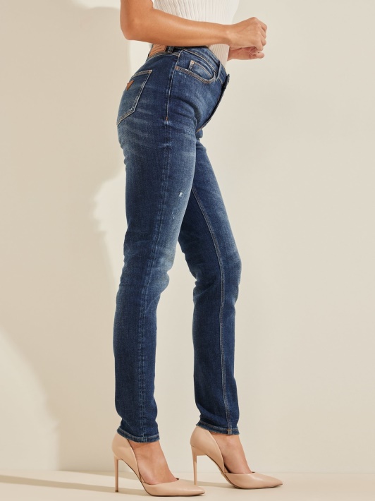 Atspėti, Skinny Fit Džinsinio Kelnaitės Mėlyna