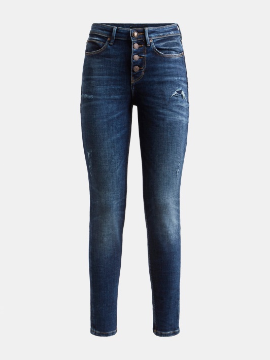 Atspėti, Skinny Fit Džinsinio Kelnaitės Mėlyna