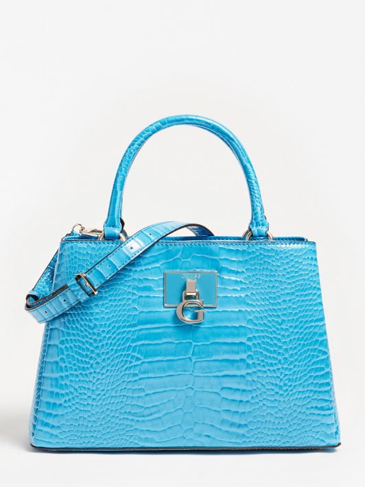 Atspėti Carabel Croc Print Rankinė Mėlyna