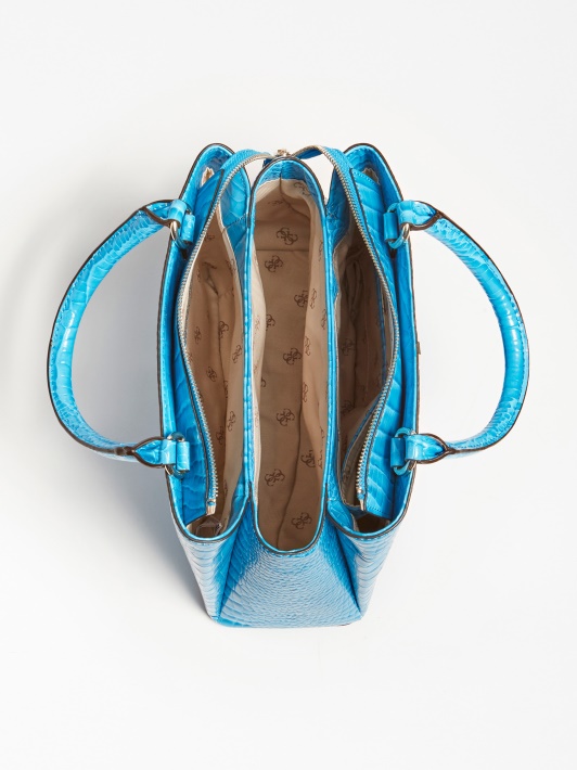 Atspėti Carabel Croc Print Rankinė Mėlyna