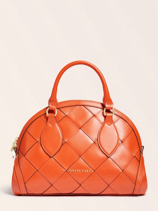 Spėk Oranžinė Giorgia Luxe Tikros Odos Rankinė