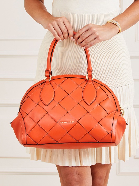 Spėk Oranžinė Giorgia Luxe Tikros Odos Rankinė