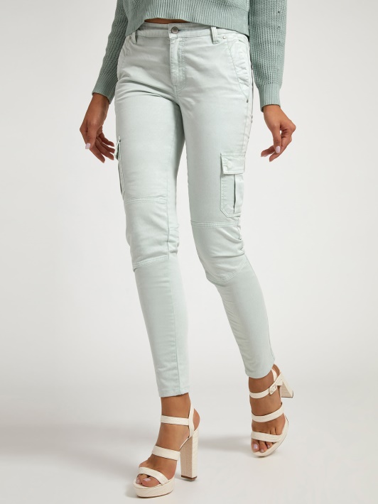 Krovinys Skinny Fit Kelnaitės žalsvai Mėlynas Spėjimas