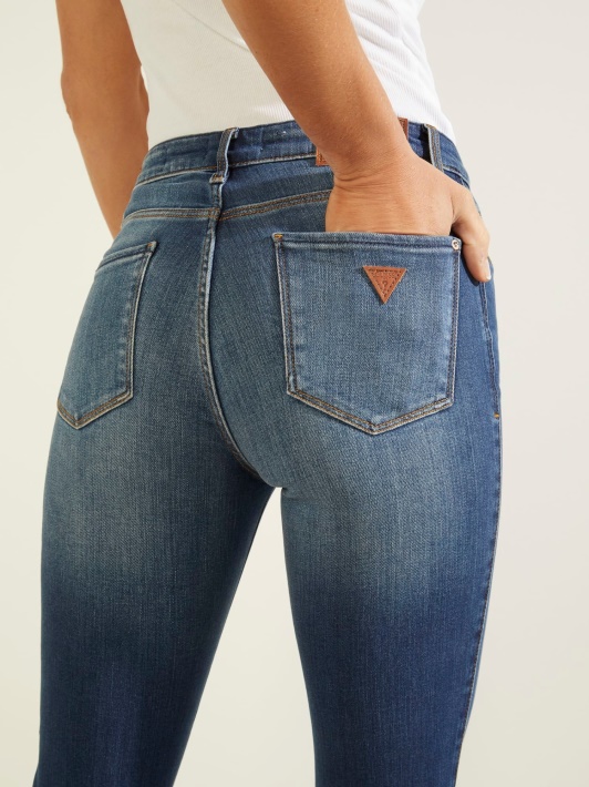 Atspėti Super Tamprus Skinny Fit Džinsinis Kelnaitės Mėlynas