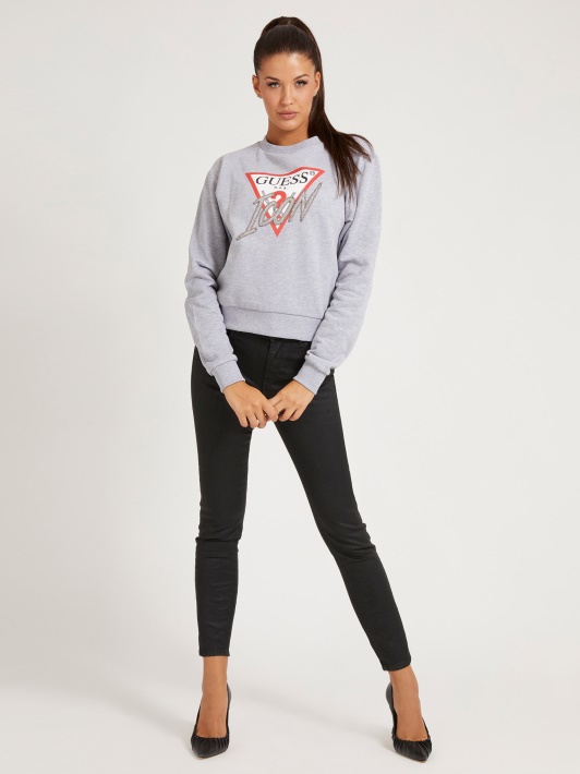 Atspėti Padengtas Skinny Fit Džinsinio Kelnaitės Juodas